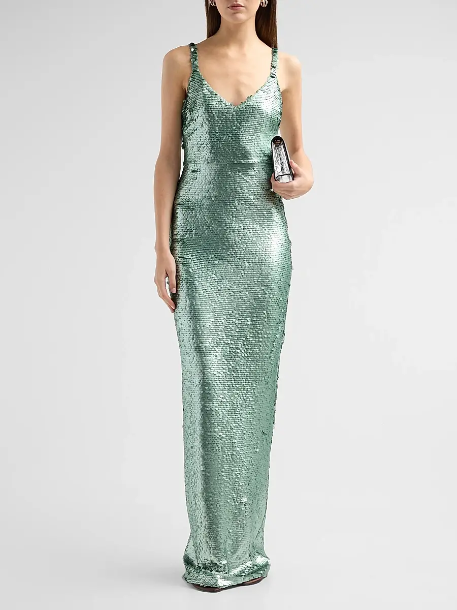 L'Agence Women's Karma Sequin Maxi Dress | Thumbnail 2 L'Agence Women's Karma Sequin Maxi Dress | Thumbnail 2