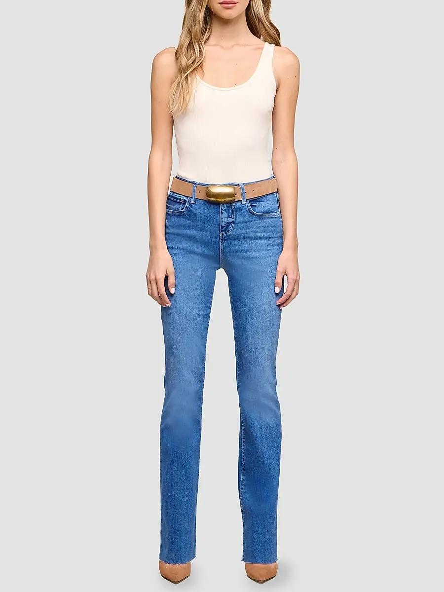 L'Agence Women's Ruth High-Rise Straight-Fit Jeans | Thumbnail 2