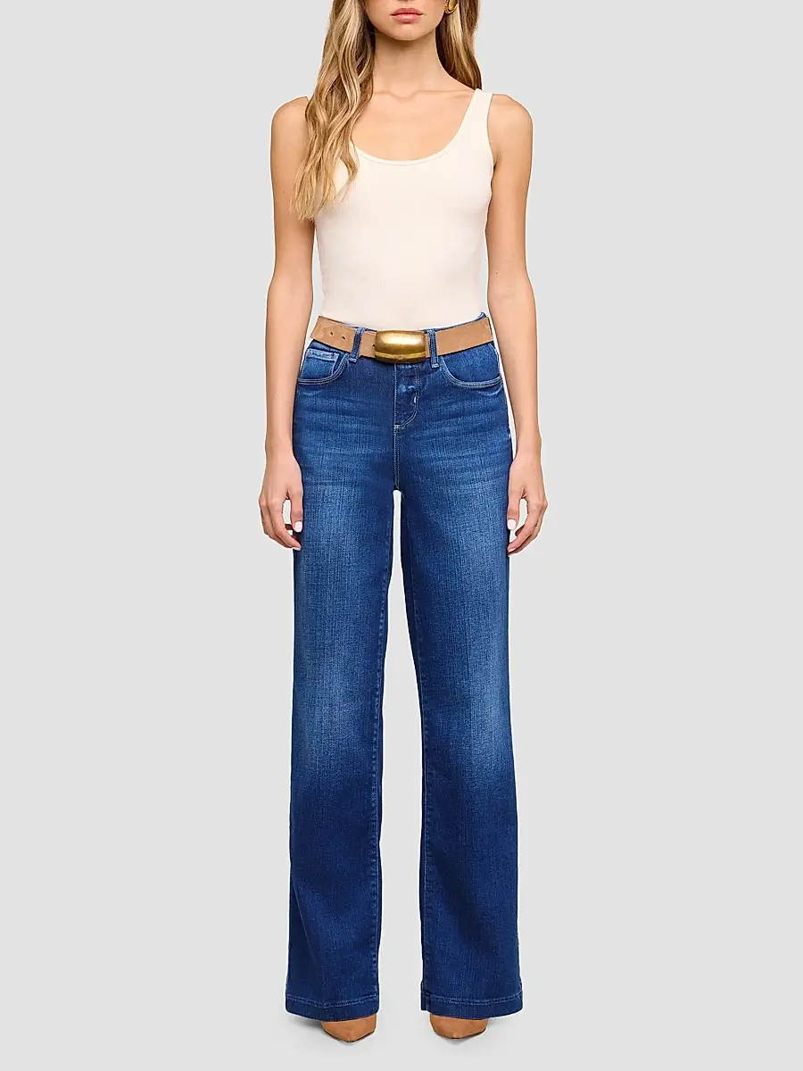 L'Agence Women's Scottie High-Rise Wide-Leg Jeans | Thumbnail 2