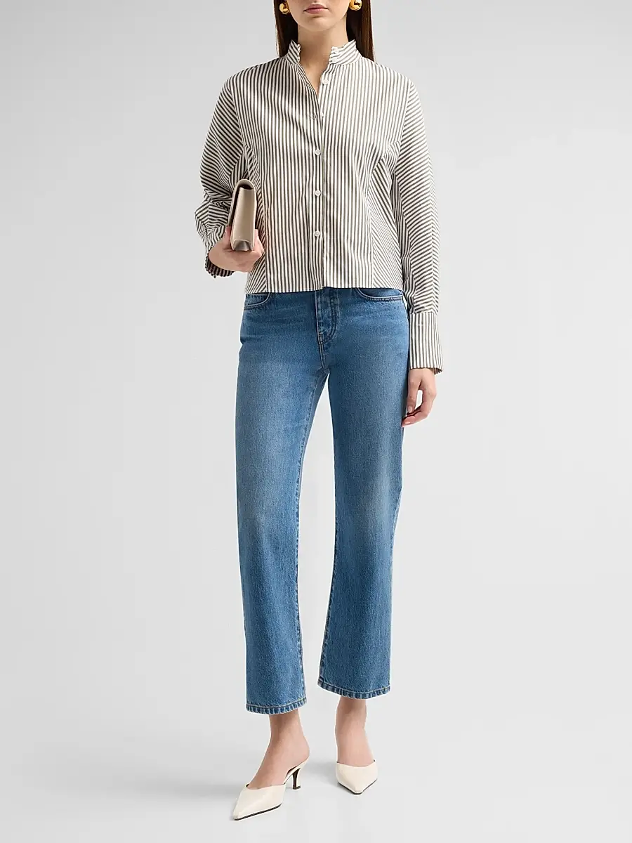 rag & bone Women's Dustin Stripe Poplin Shirt | Thumbnail 2 rag & bone Women's Dustin Stripe Poplin Shirt | Thumbnail 2