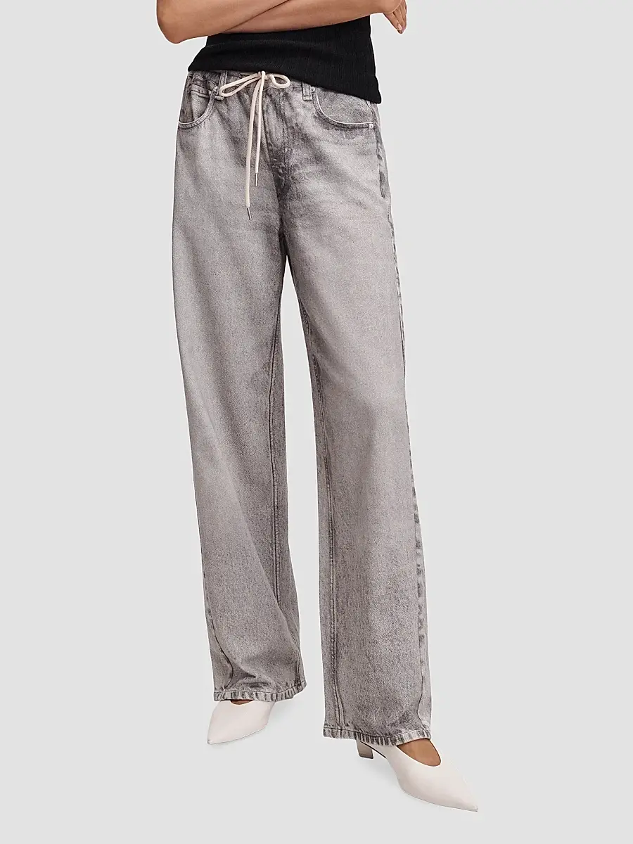 rag & bone Women's rb Miramar Terry Wide-Leg Drawstring Pants | Thumbnail 4