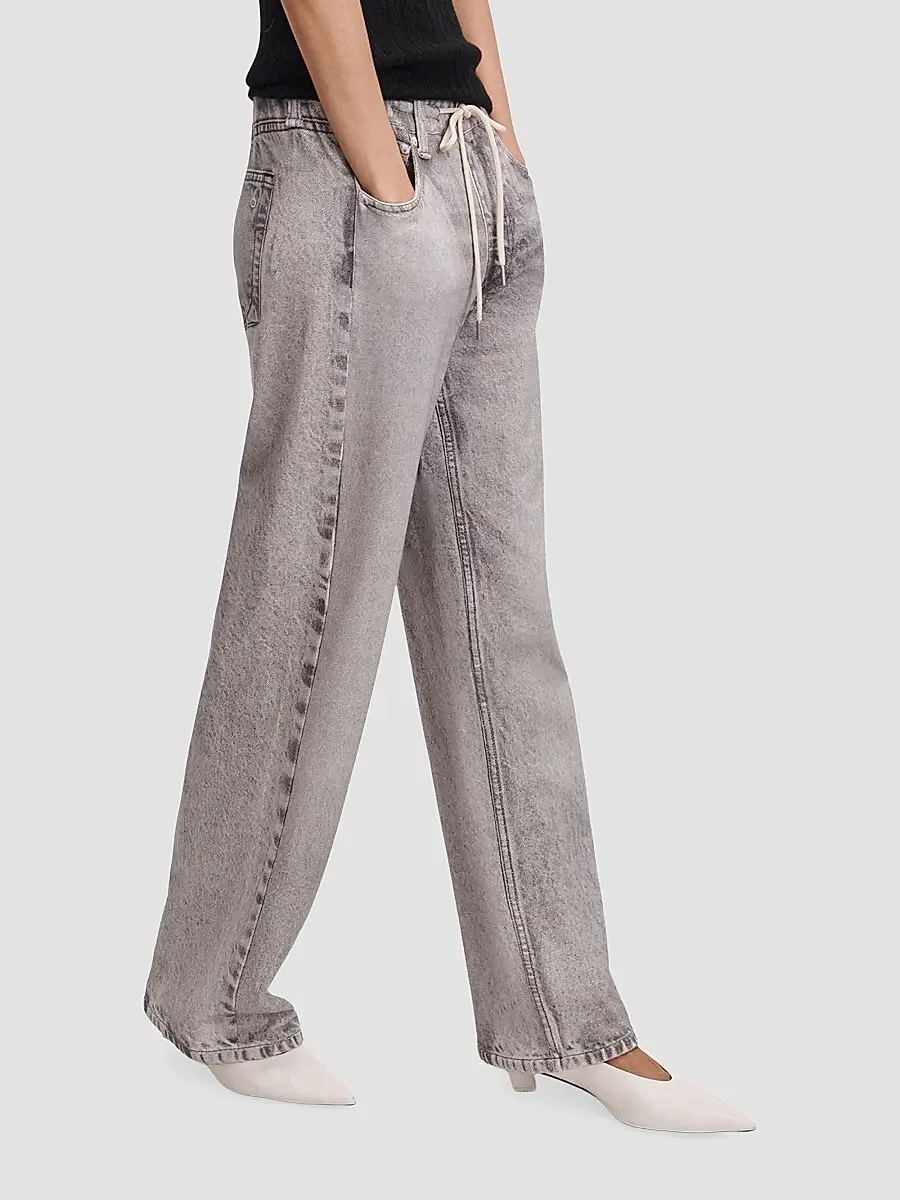 rag & bone Women's rb Miramar Terry Wide-Leg Drawstring Pants | Thumbnail 5