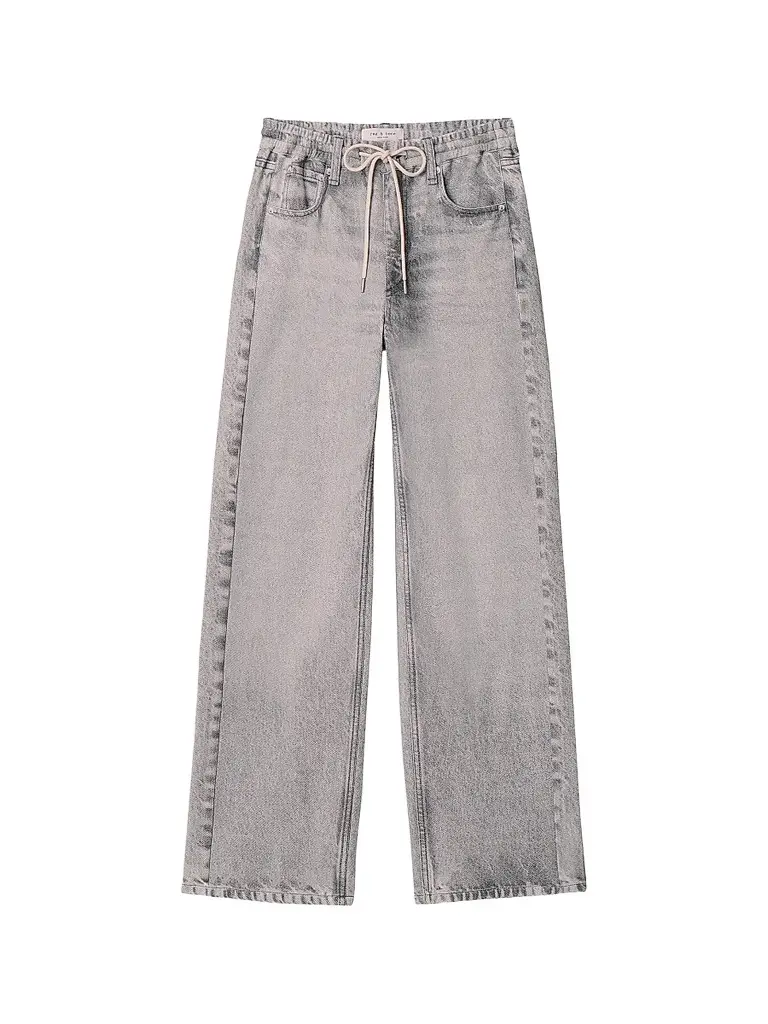 rag & bone Women's rb Miramar Terry Wide-Leg Drawstring Pants