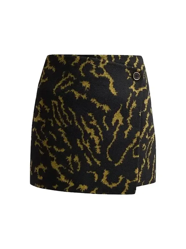 Ulla Johnson Women's Leyla Abstract Wool Mini Skirt