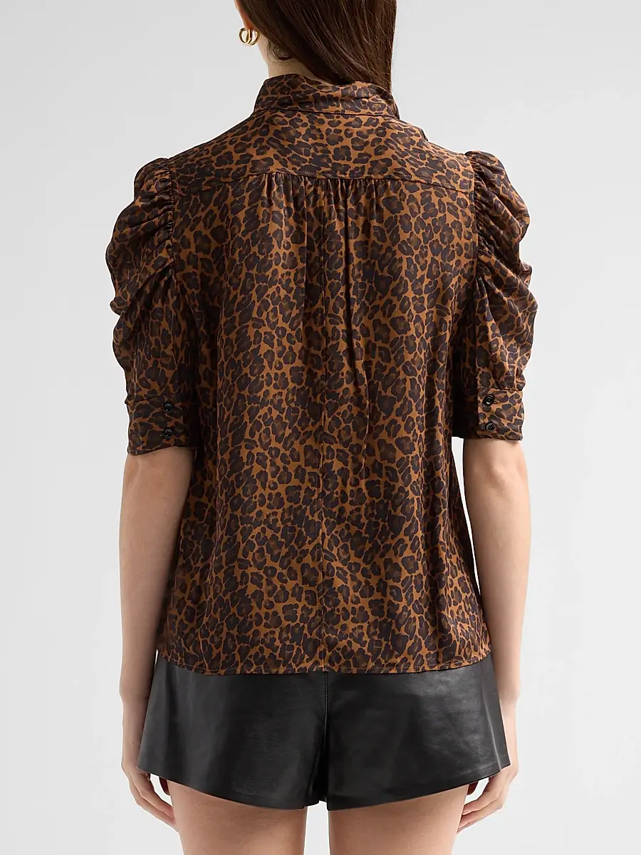 Frame Women's The Gillian Leopard Print Top | Thumbnail 3 Frame Women's The Gillian Leopard Print Top | Thumbnail 3