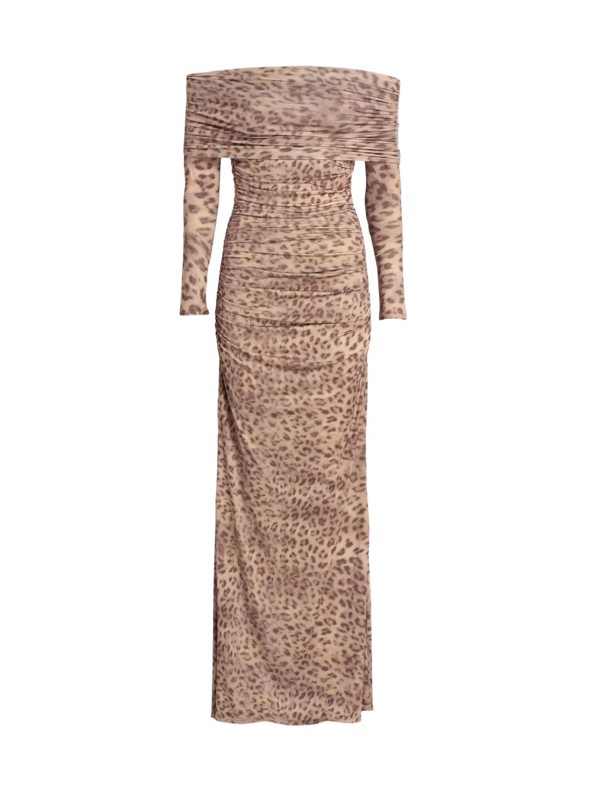 Women's Printed Jersey Off-The-Shoulder Maxi Dress