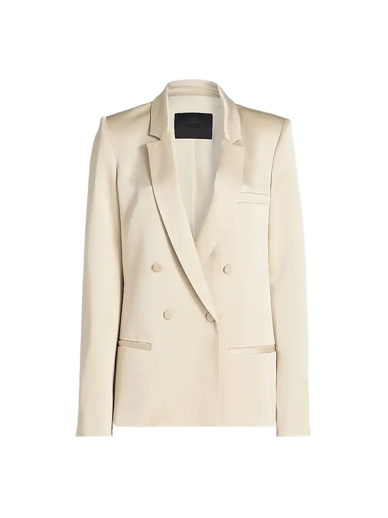 Lapointe Women's Satin Double-Breasted Blazer