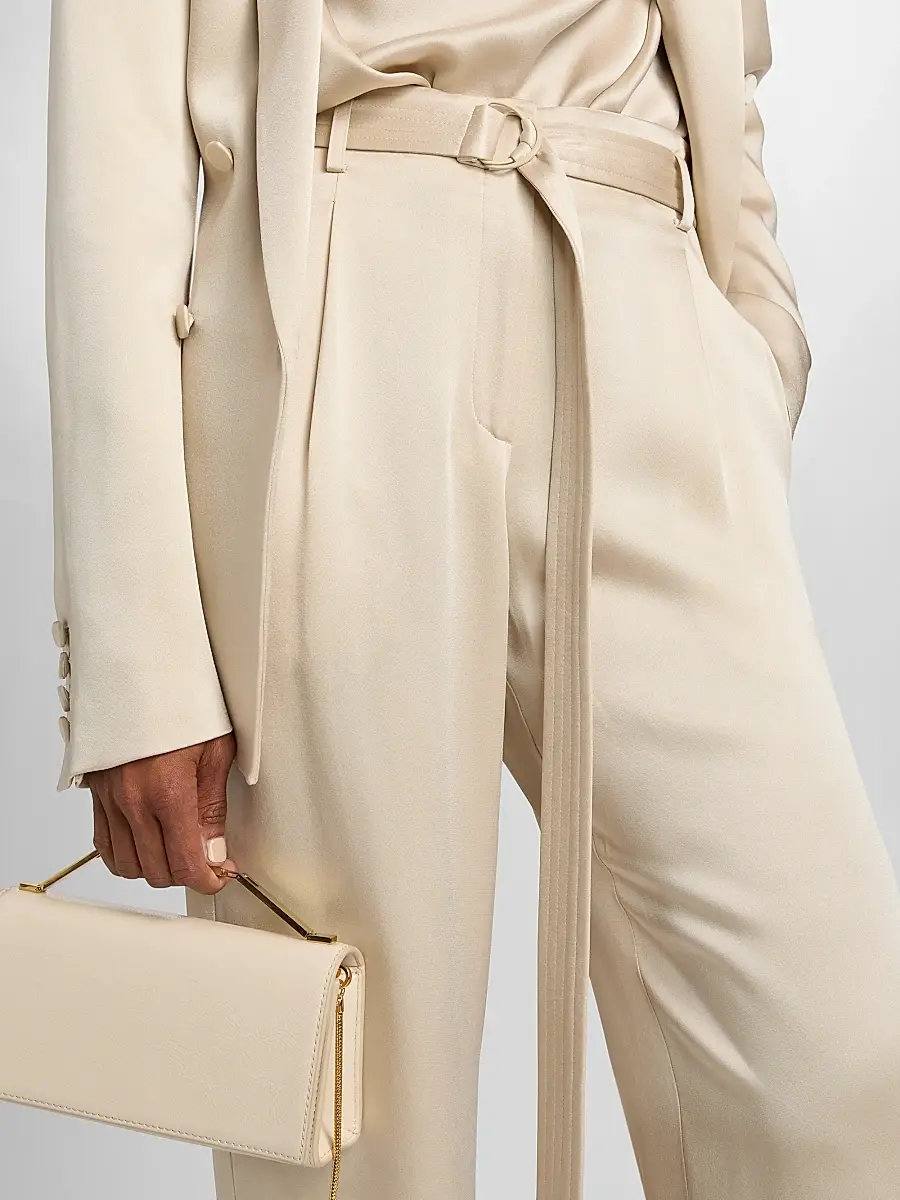 Lapointe Women's Satin Belted Pants | Thumbnail 6 Lapointe Women's Satin Belted Pants | Thumbnail 6