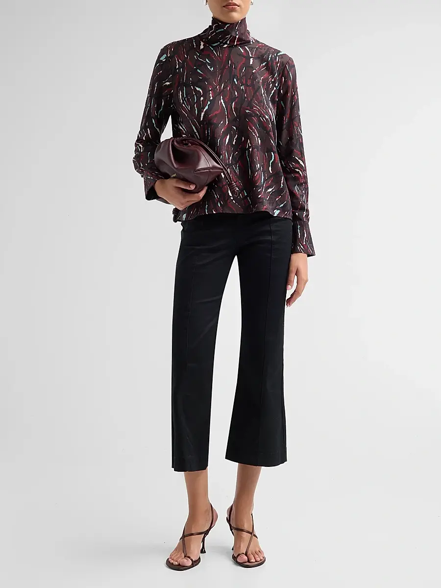 Proenza Schouler White Label Women's Ansel Printed Twill Top | Thumbnail 2 Proenza Schouler White Label Women's Ansel Printed Twill Top | Thumbnail 2
