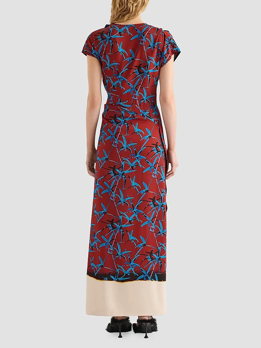 Proenza Schouler Women's Anais Printed Stretch Cady Layered Maxi Dress | Thumbnail 3