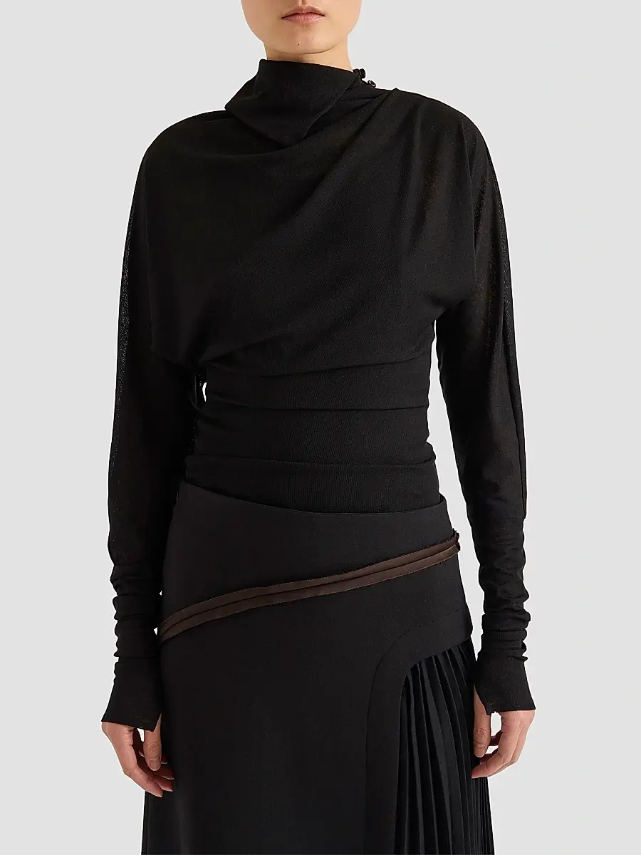 Proenza Schouler Women's Golda Gauzy Jersey Top | Thumbnail 3