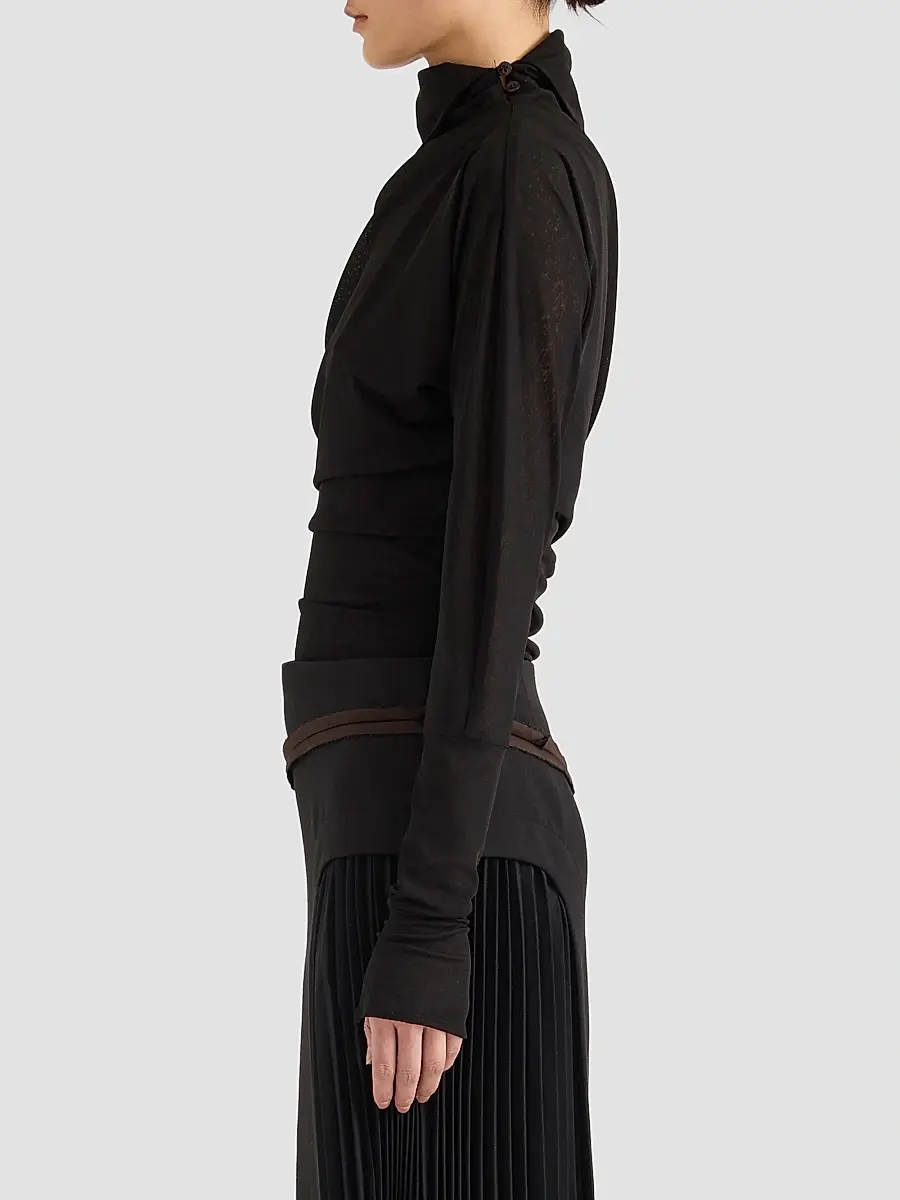 Proenza Schouler Women's Golda Gauzy Jersey Top | Thumbnail 4
