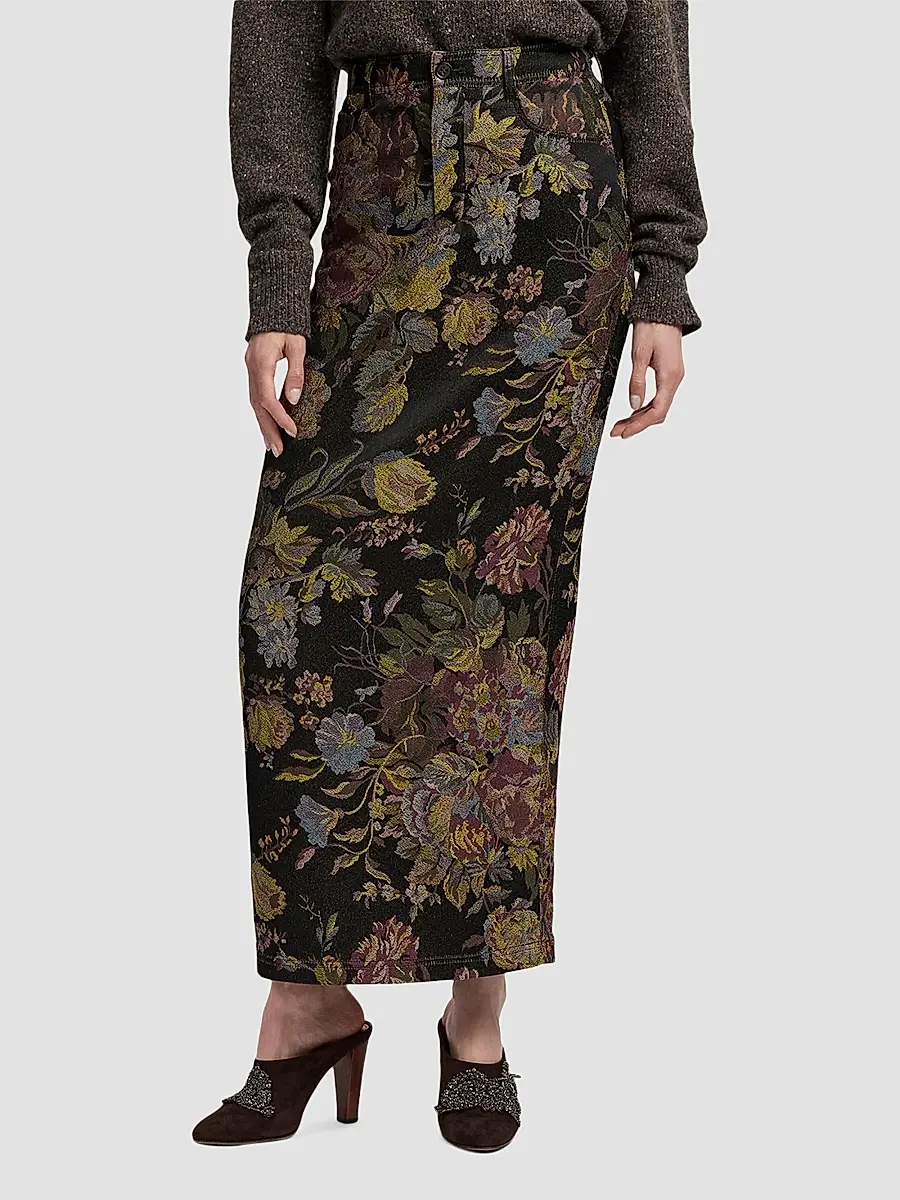 Ralph Lauren Collection Women's Fontaine Tapestry Jacquard Maxi Skirt | Thumbnail 4