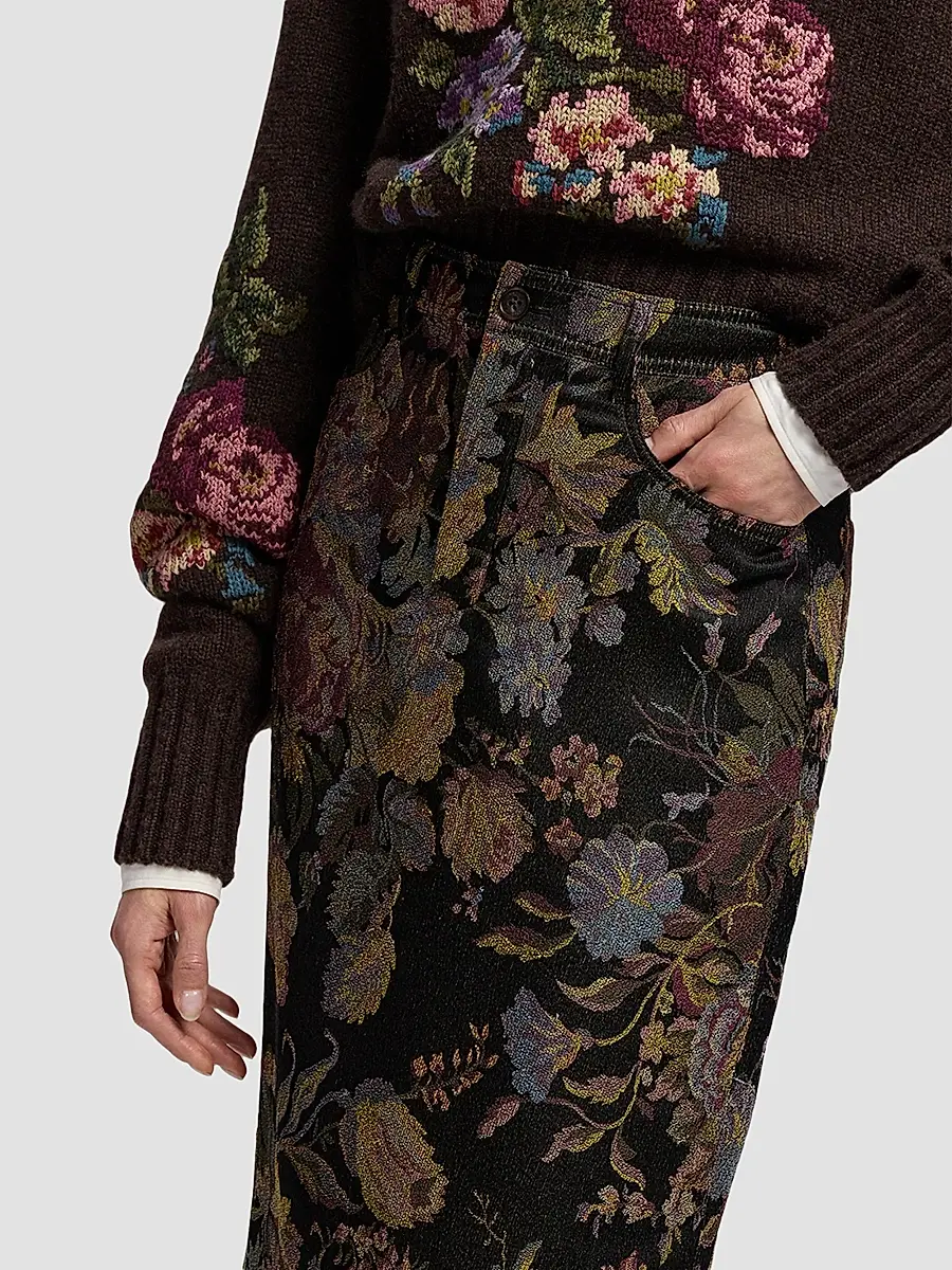 Ralph Lauren Collection Women's Fontaine Tapestry Jacquard Maxi Skirt | Thumbnail 6