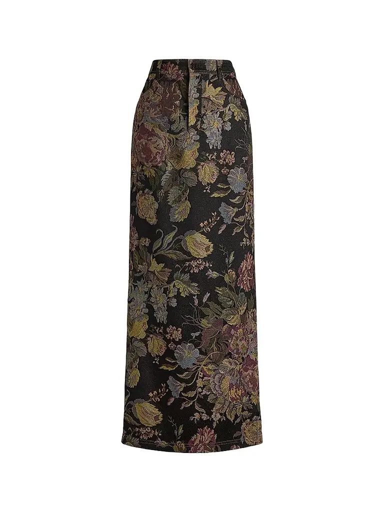 Ralph Lauren Collection Women's Fontaine Tapestry Jacquard Maxi Skirt - Brown | Image 1 Ralph Lauren Collection Women's Fontaine Tapestry Jacquard Maxi Skirt - Brown | Image 1