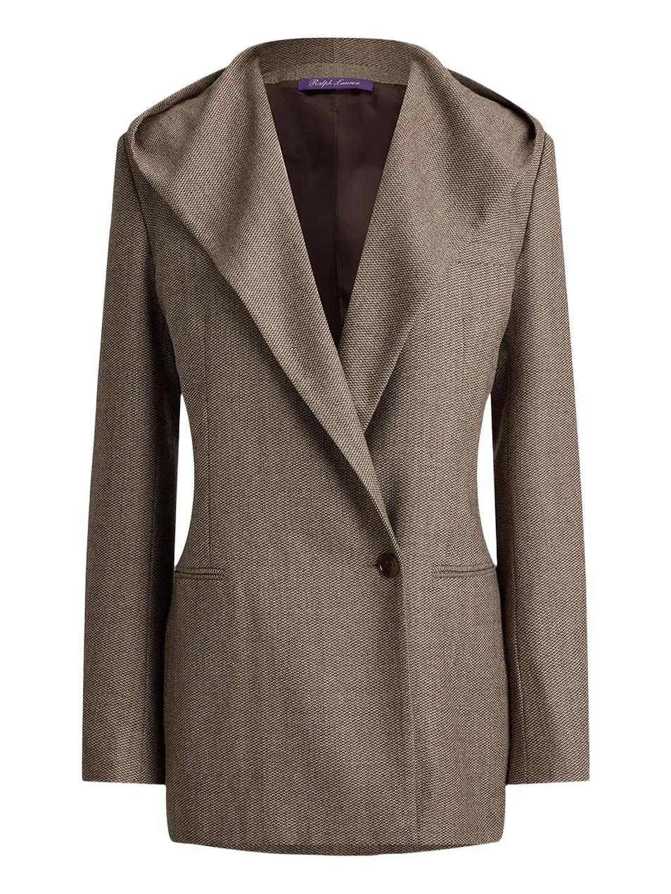Ralph Lauren Collection Women's Stassie Birdseye Tweed Hooded Blazer | Thumbnail 1 Ralph Lauren Collection Women's Stassie Birdseye Tweed Hooded Blazer | Thumbnail 1