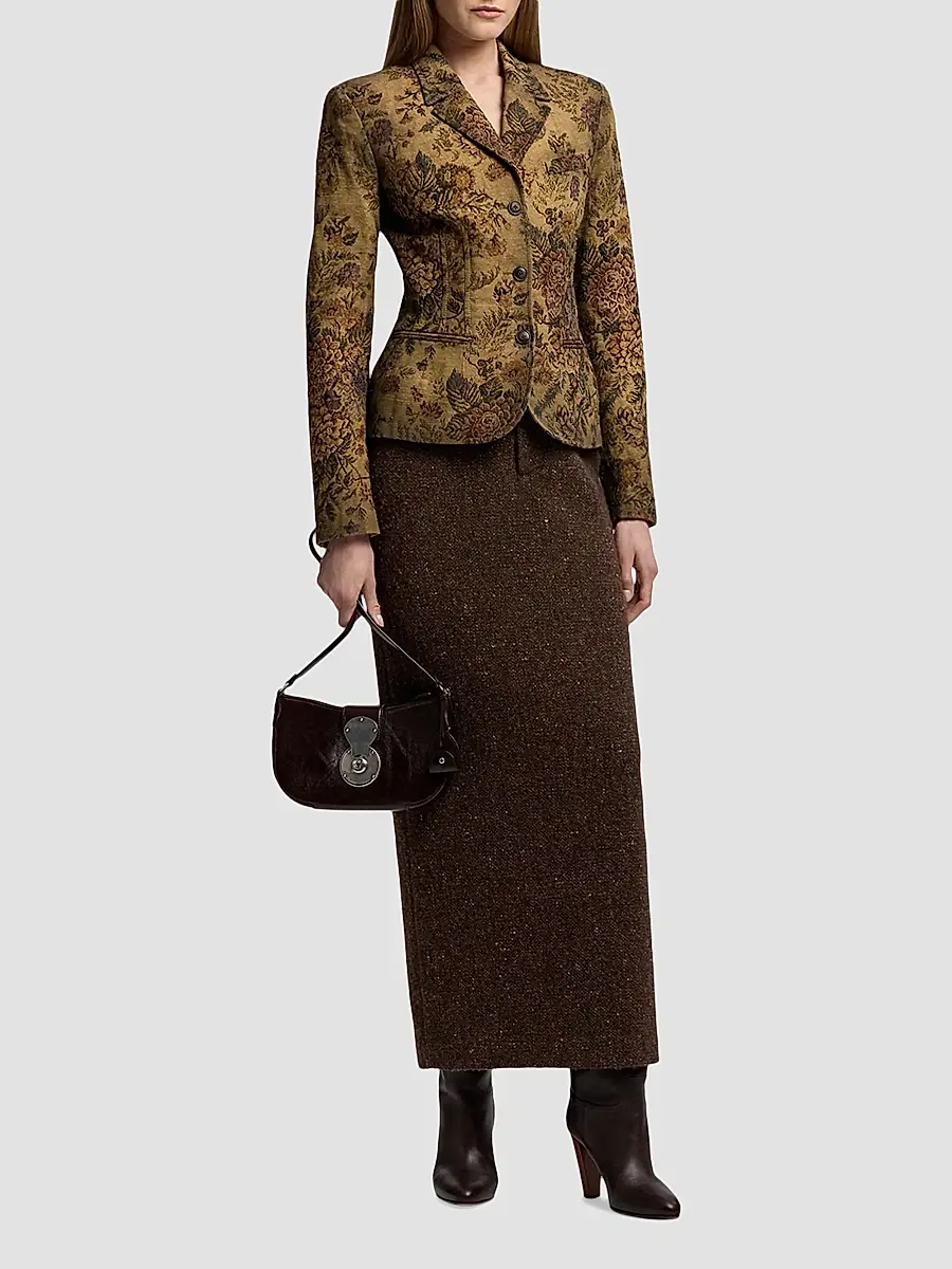 Ralph Lauren Collection Women's Fontaine Textured Tweed Pencil Skirt | Thumbnail 2 Ralph Lauren Collection Women's Fontaine Textured Tweed Pencil Skirt | Thumbnail 2