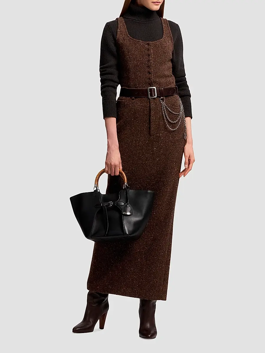 Ralph Lauren Collection Women's Sherry Wool-Blend Donegal Tweed Top | Thumbnail 2