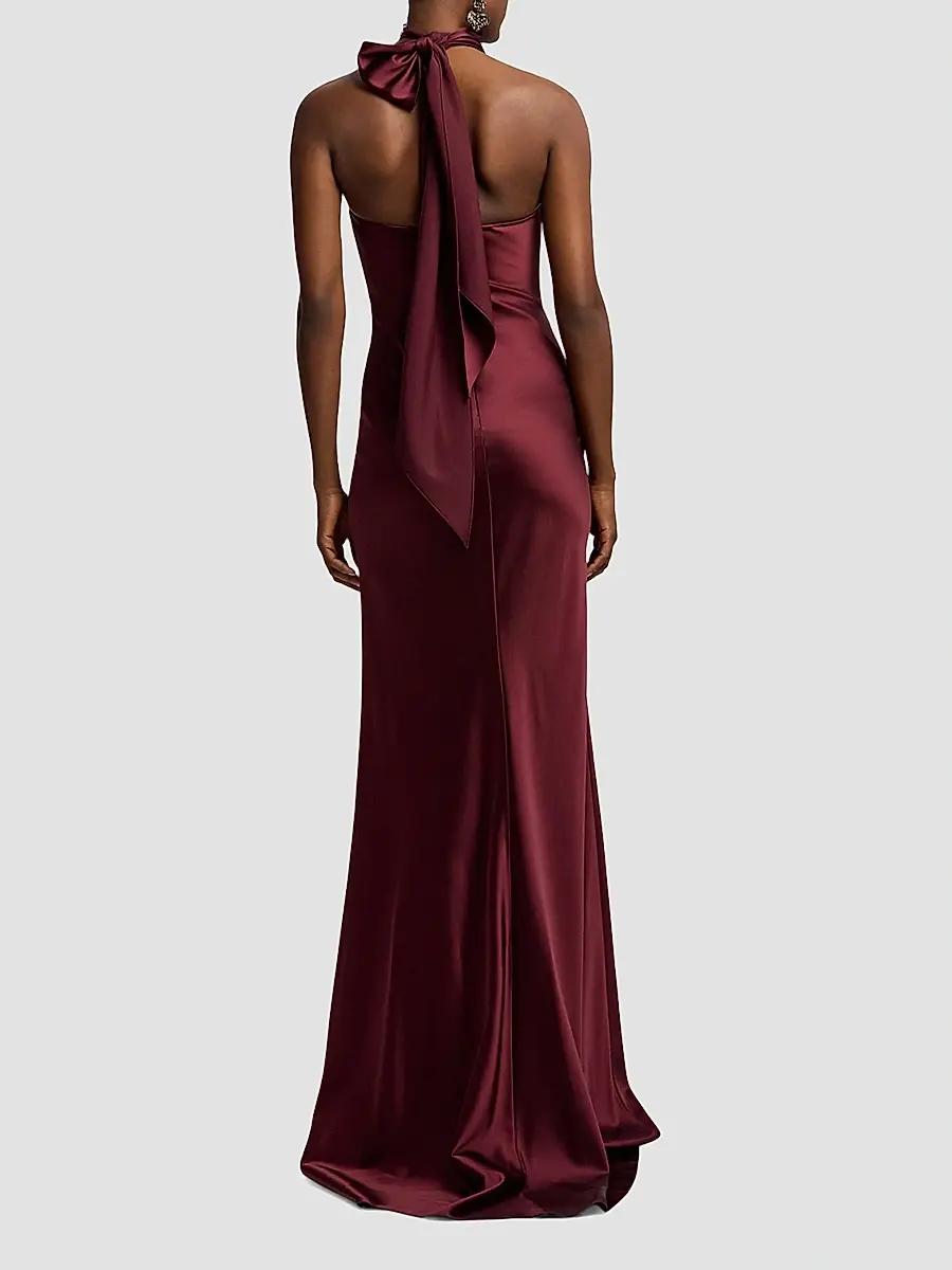 Ralph Lauren Collection Women's Chilton Satin Evening Dress | Thumbnail 3 Ralph Lauren Collection Women's Chilton Satin Evening Dress | Thumbnail 3
