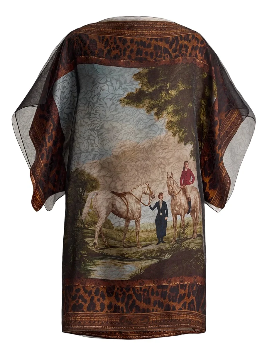 Ralph Lauren Collection Women's Orianne Scenic Twill Tunic Dress