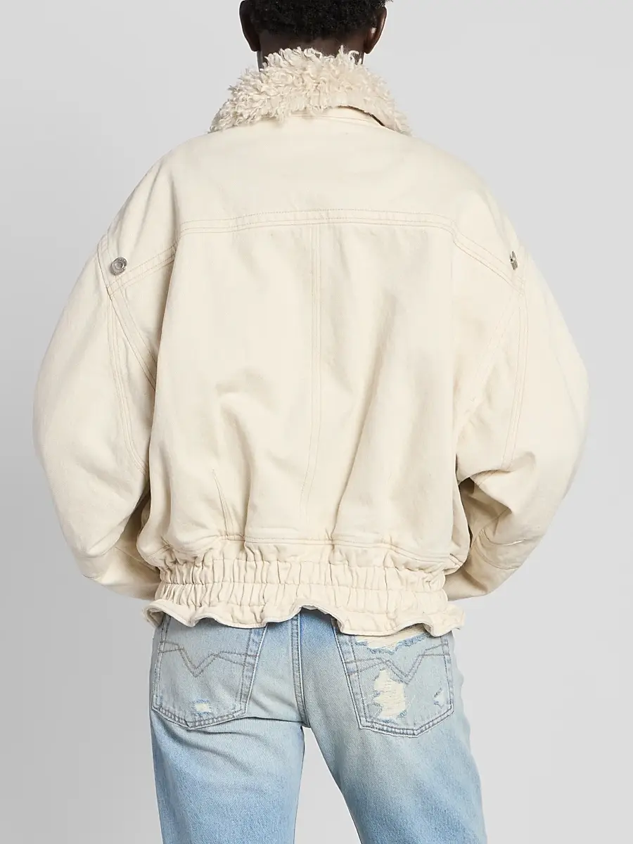 Isabel Marant Women's Valineo Sherpa-Lined Denim Jacket | Thumbnail 3 Isabel Marant Women's Valineo Sherpa-Lined Denim Jacket | Thumbnail 3