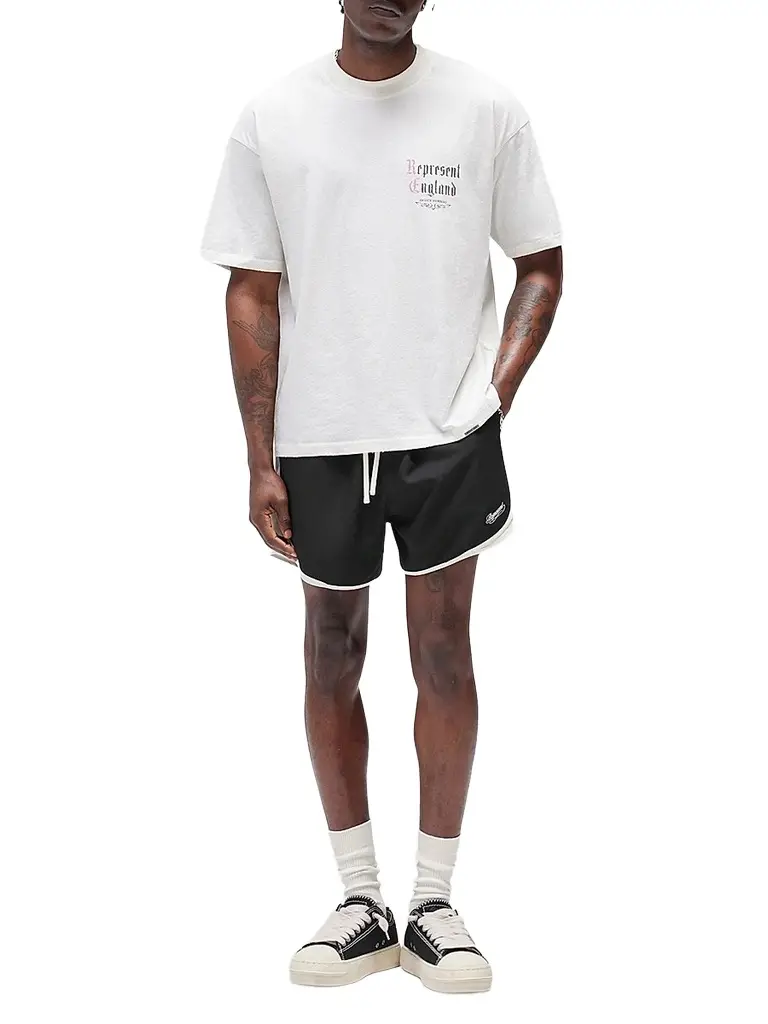 Represent Men's Private Members Cotton-Blend T-Shirt - Flat White | Image 1 Represent Men's Private Members Cotton-Blend T-Shirt - Flat White | Image 1