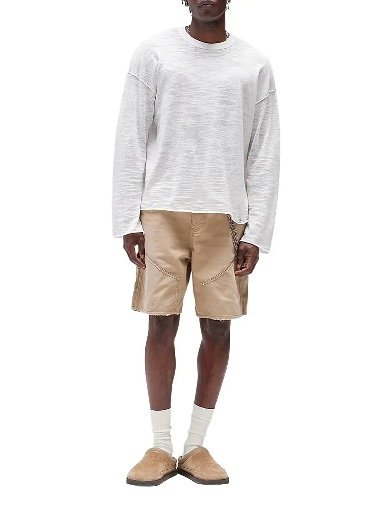 Represent Men's Carpenter Cotton Shorts - Beige | Image 1 Represent Men's Carpenter Cotton Shorts - Beige | Image 1