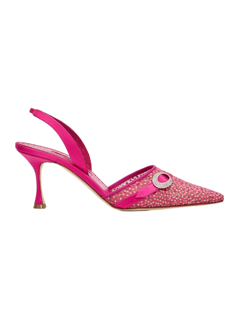 Manolo Blahnik Women's Zutosli 70MM Slingback Pumps