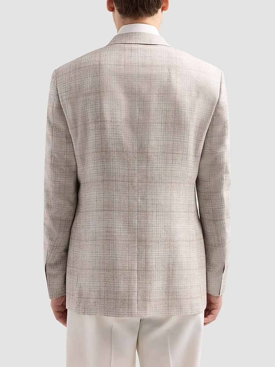 Canali Men's Abstract Plaid Wool-Silk-Linen Sport Coat | Thumbnail 3 Canali Men's Abstract Plaid Wool-Silk-Linen Sport Coat | Thumbnail 3