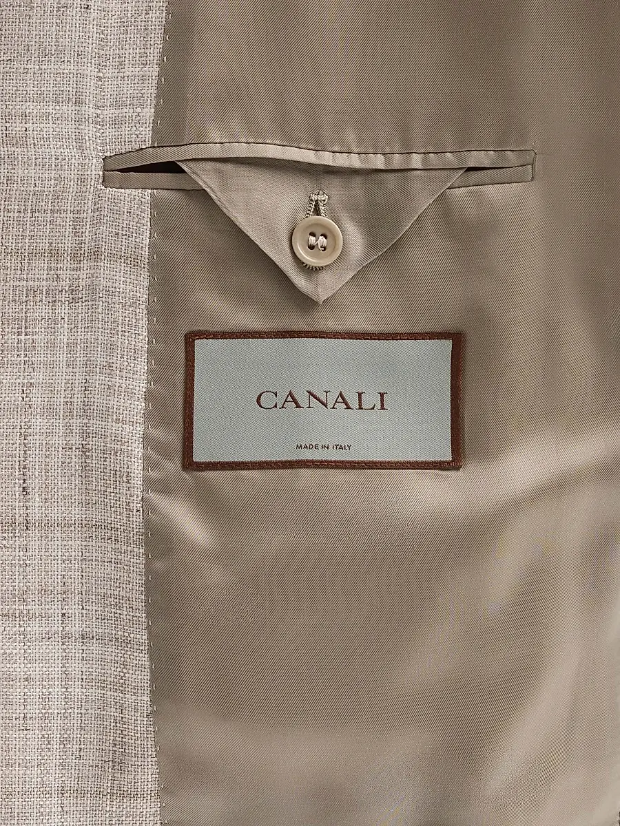 Canali Men's Abstract Plaid Wool-Silk-Linen Sport Coat | Thumbnail 6 Canali Men's Abstract Plaid Wool-Silk-Linen Sport Coat | Thumbnail 6