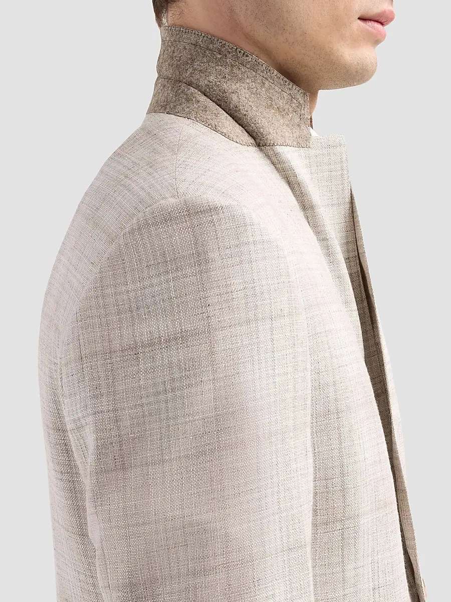 Canali Men's Abstract Plaid Wool-Silk-Linen Sport Coat | Thumbnail 7 Canali Men's Abstract Plaid Wool-Silk-Linen Sport Coat | Thumbnail 7