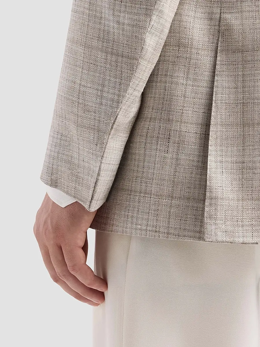 Canali Men's Abstract Plaid Wool-Silk-Linen Sport Coat | Thumbnail 8 Canali Men's Abstract Plaid Wool-Silk-Linen Sport Coat | Thumbnail 8