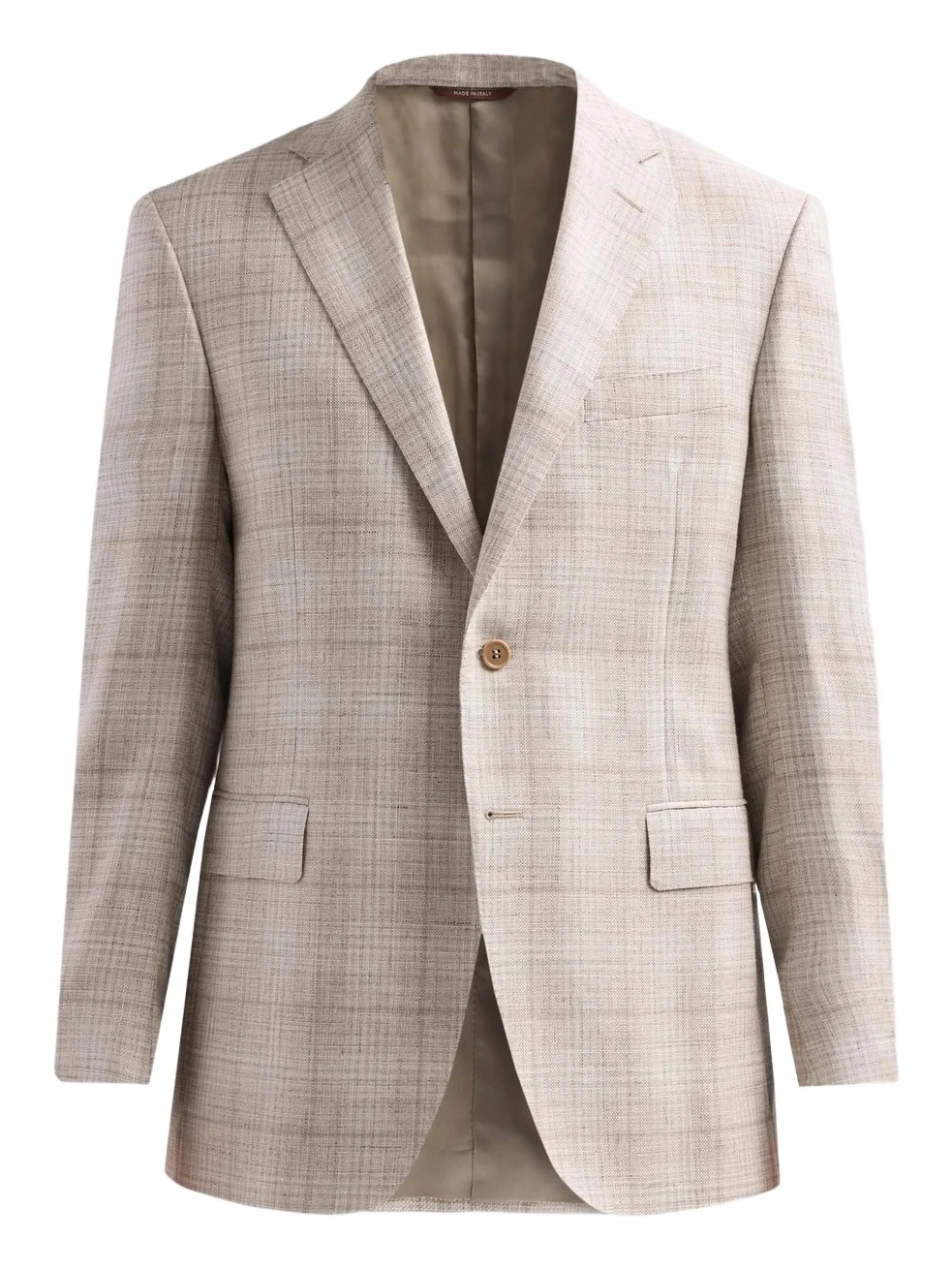 Men's Abstract Plaid Wool-Silk-Linen Sport Coat