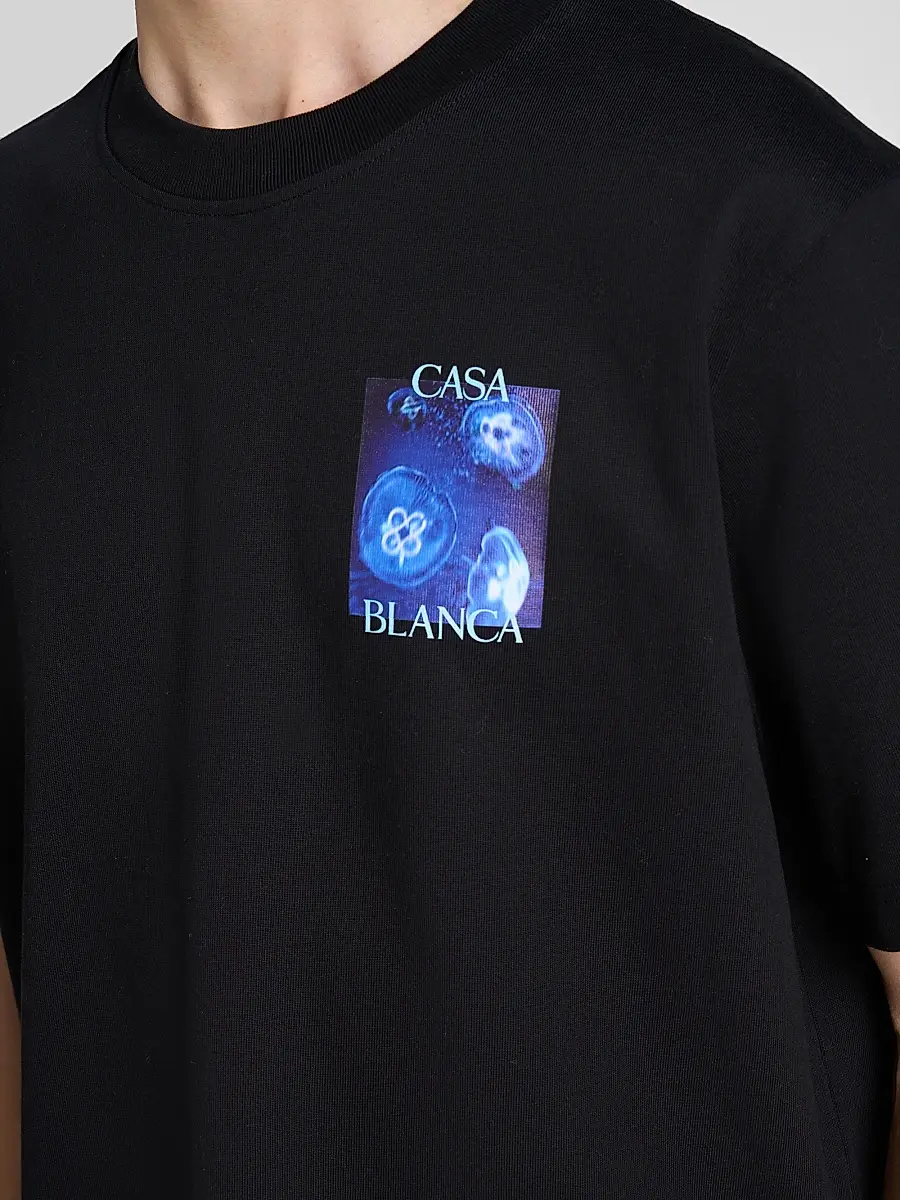 Casablanca Men's Meduse Sportive Printed Cotton T-Shirt | Thumbnail 5 Casablanca Men's Meduse Sportive Printed Cotton T-Shirt | Thumbnail 5