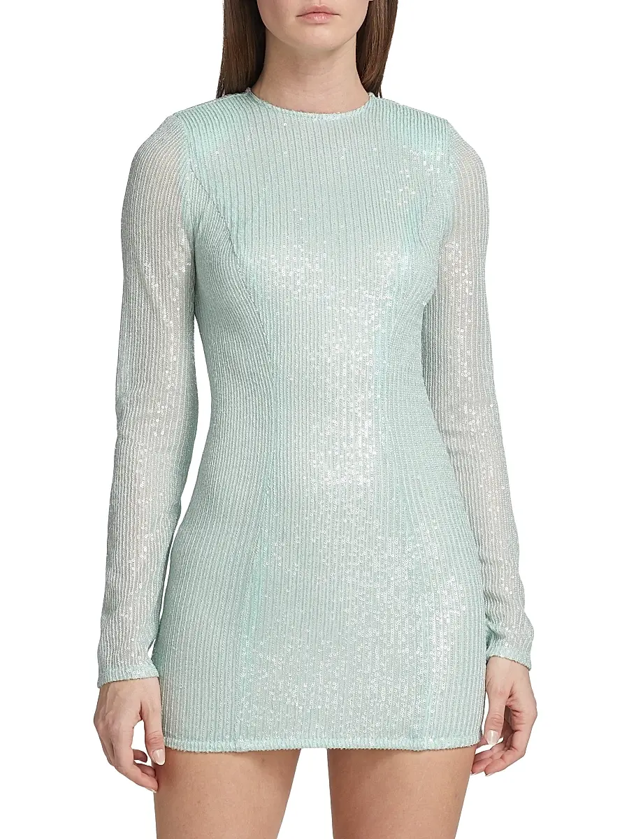 Rotate Birger Christensen Women's Sequined Open-Back Minidress | Thumbnail 3 Rotate Birger Christensen Women's Sequined Open-Back Minidress | Thumbnail 3
