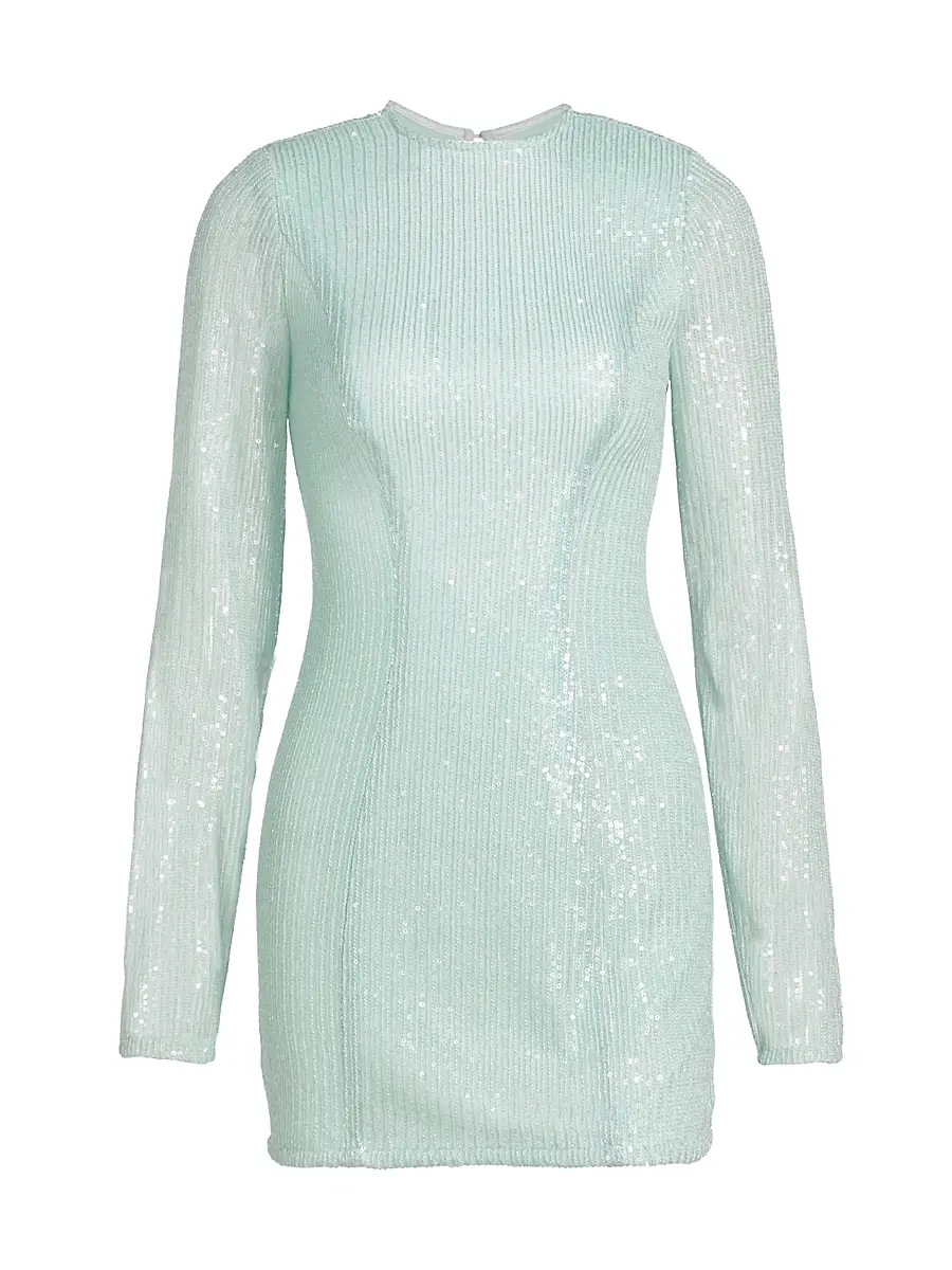 Rotate Birger Christensen Women's Sequined Open-Back Minidress