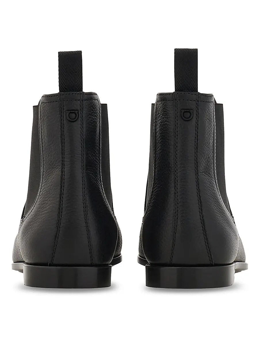 Ferragamo Men's Sterling Leather Chelsea Boots | Thumbnail 3 Ferragamo Men's Sterling Leather Chelsea Boots | Thumbnail 3
