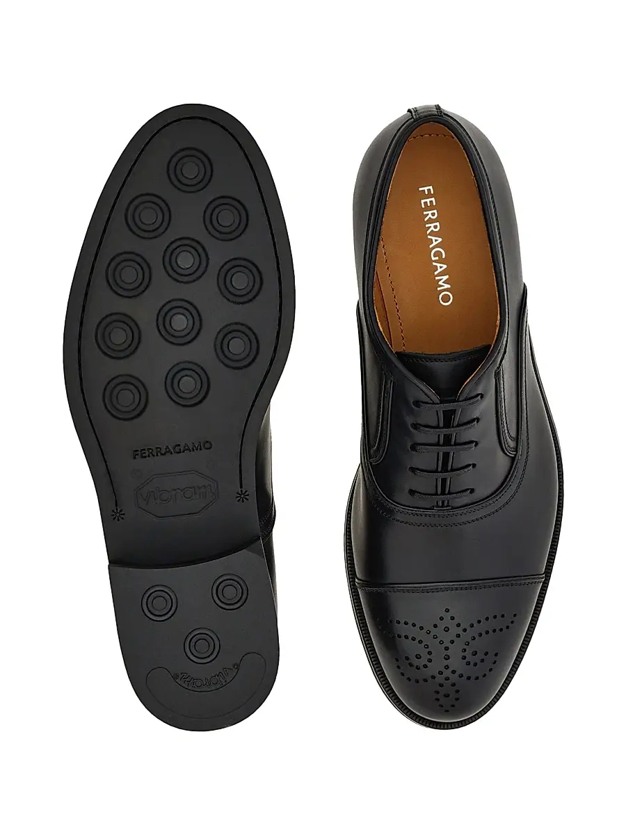 Ferragamo Men's Sebastiano Leather Oxford Brogues | Thumbnail 5