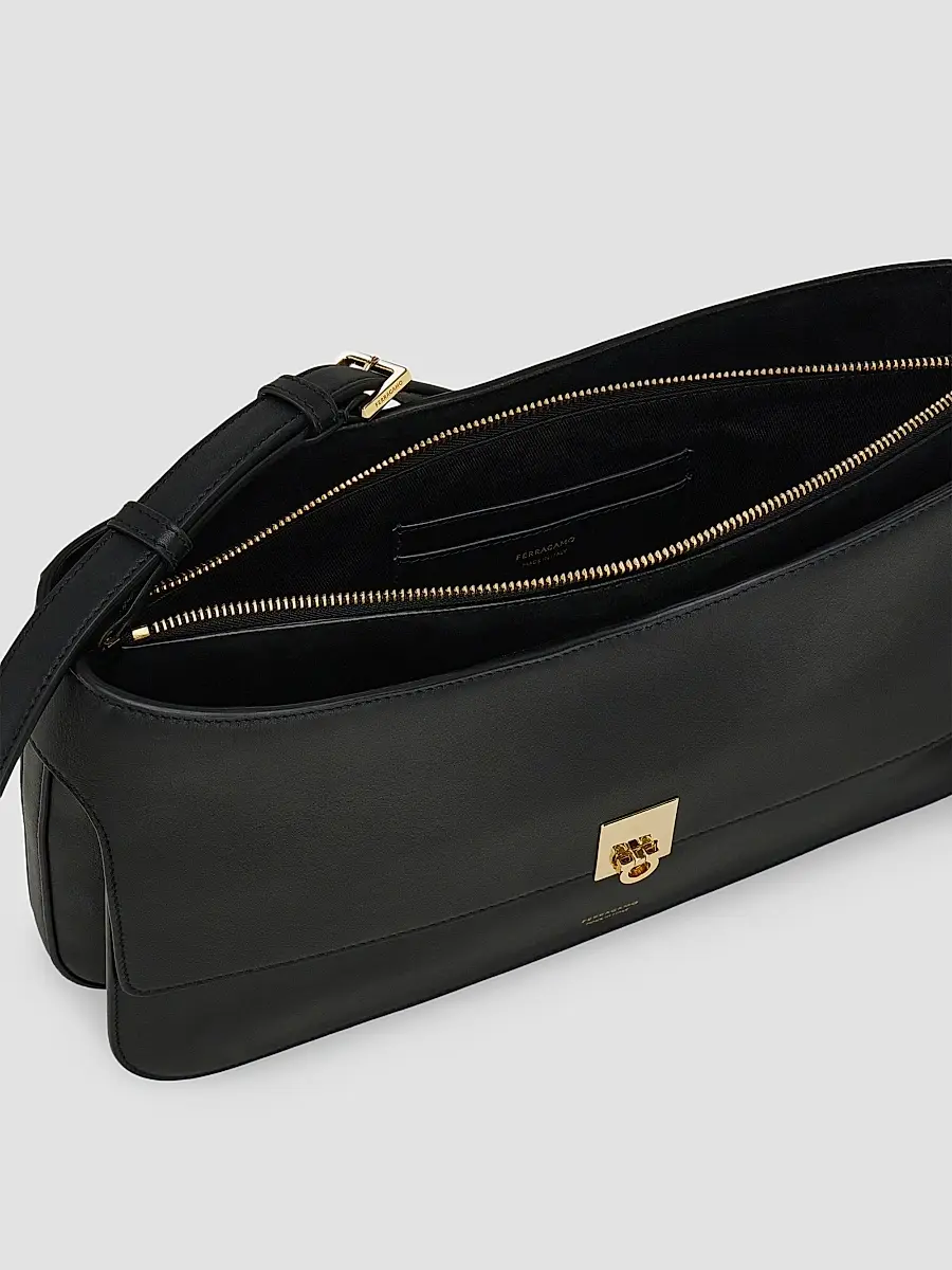 Ferragamo Women's Cara Medium Leather Shoulder Bag | Thumbnail 6 Ferragamo Women's Cara Medium Leather Shoulder Bag | Thumbnail 6