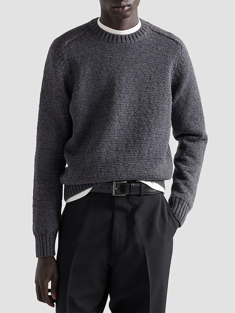 Prada Men's Wool Crewneck Sweater | Thumbnail 3