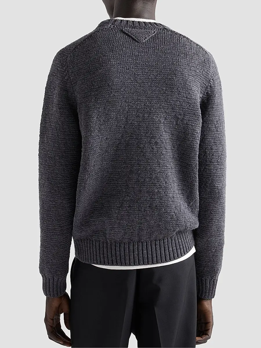 Prada Men's Wool Crewneck Sweater | Thumbnail 4