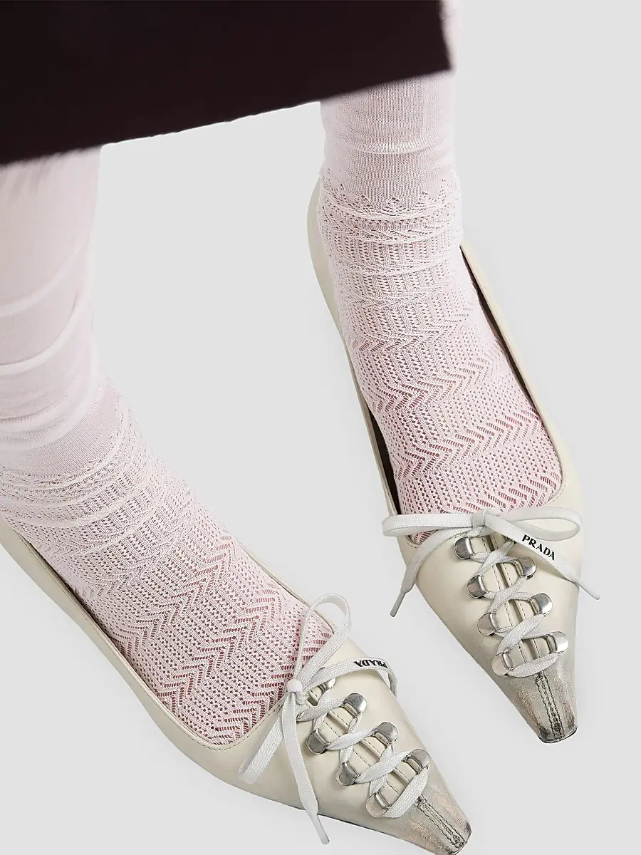 Prada Women's Antiqued Leather Pumps | Thumbnail 6