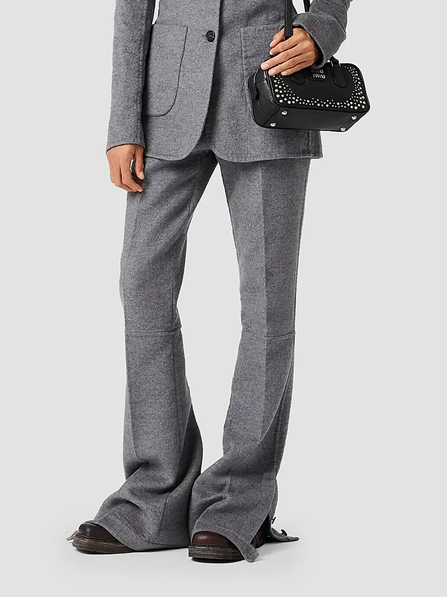 Miu Miu Women's Double Wool Pants | Thumbnail 3 Miu Miu Women's Double Wool Pants | Thumbnail 3