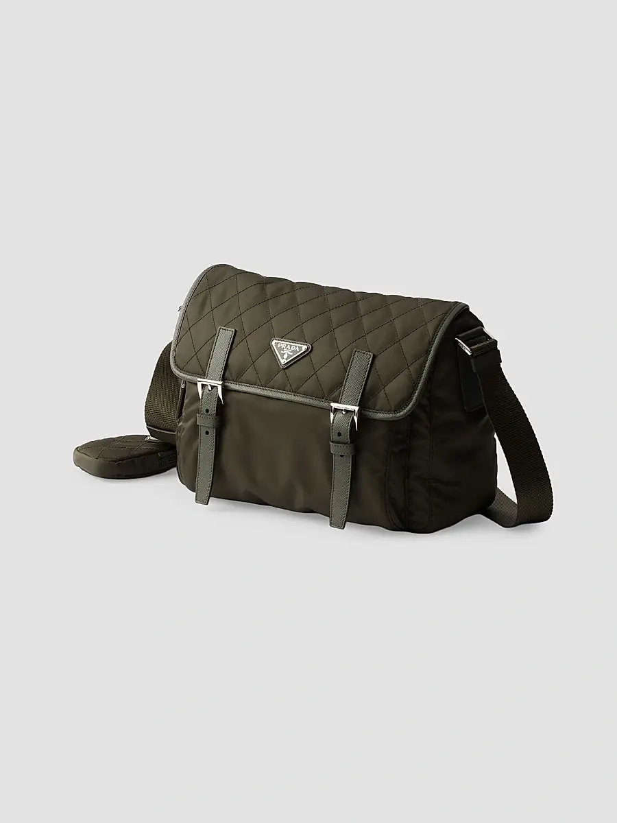 Prada Women's Large Quilted Nylon Shoulder Bag | Thumbnail 4 Prada Women's Large Quilted Nylon Shoulder Bag | Thumbnail 4
