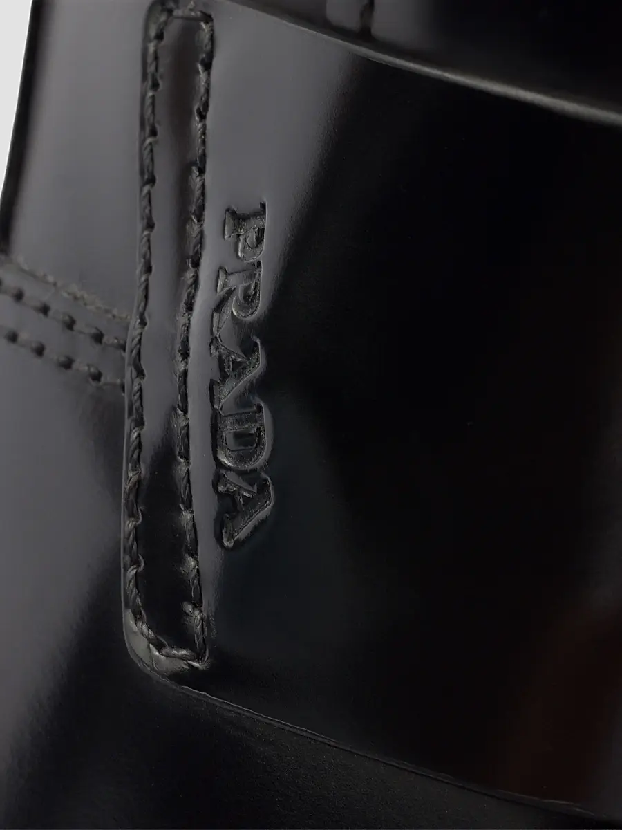 Prada Men's Brushed Leather Loafers | Thumbnail 5