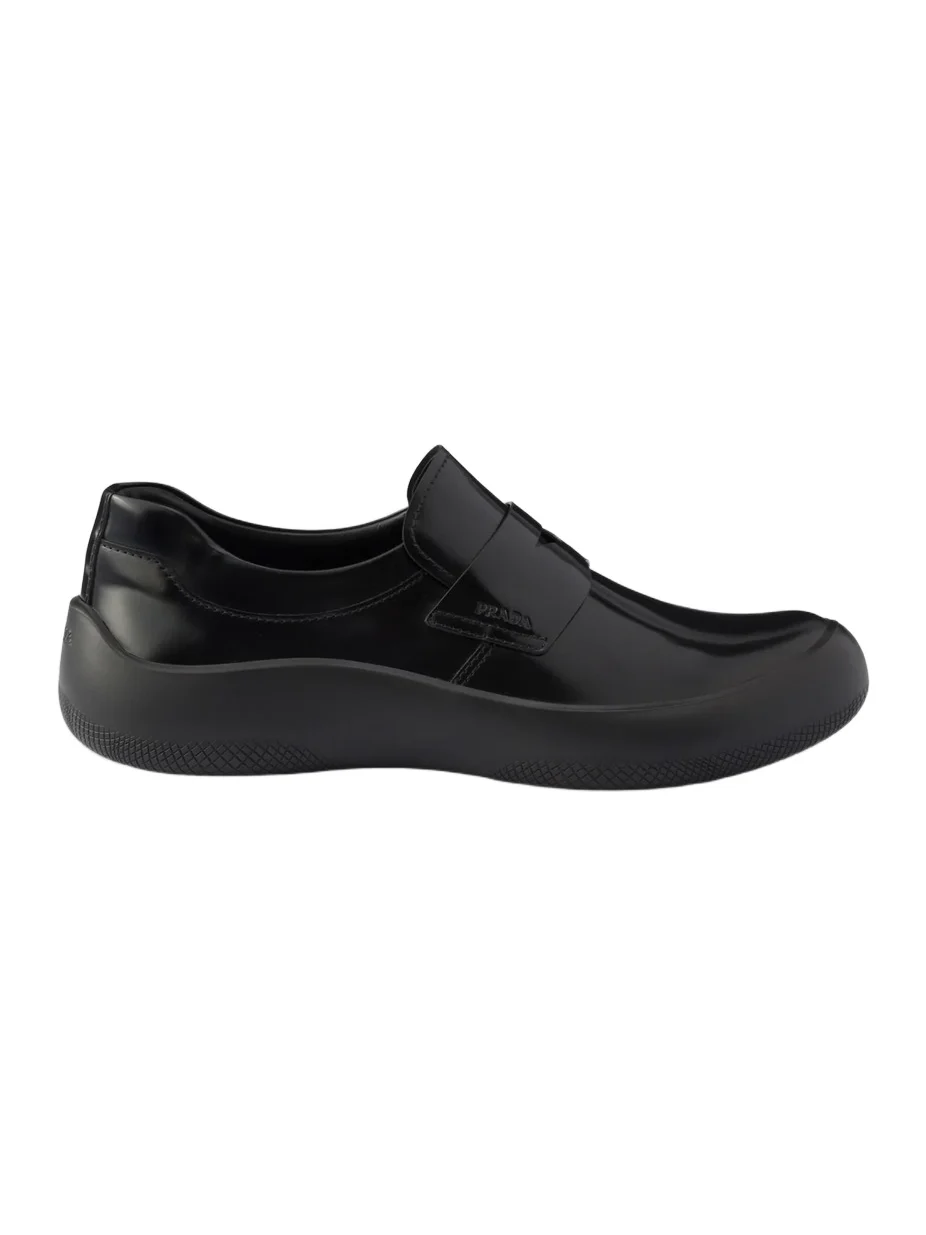 Prada Men's Brushed Leather Loafers