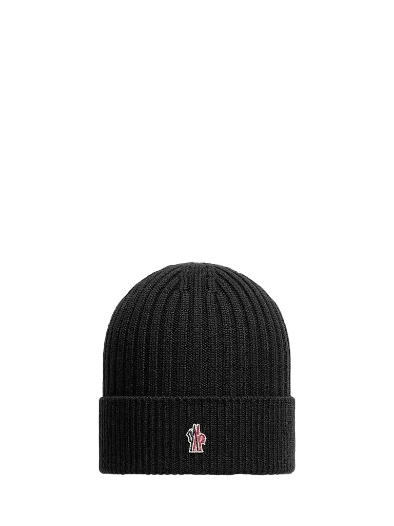 Moncler Grenoble Men's Beanie Hat in Wool - Black | Image 1 Moncler Grenoble Men's Beanie Hat in Wool - Black | Image 1
