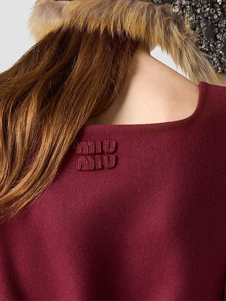 Miu Miu Women's Waxed Double Wool Dress | Thumbnail 7 Miu Miu Women's Waxed Double Wool Dress | Thumbnail 7