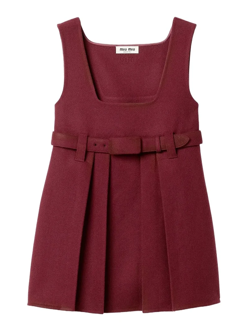 Miu Miu Women's Waxed Double Wool Dress