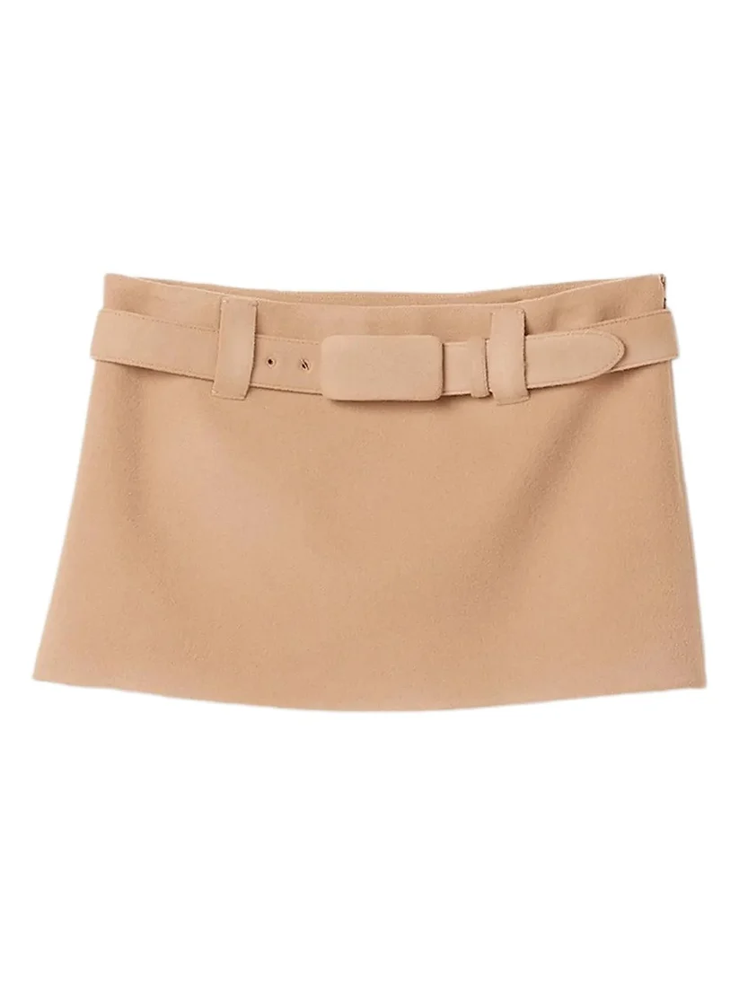 Women's Waxed Double Wool Mini-Skirt Women's Waxed Double Wool Mini-Skirt